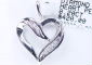 Heart shape diamond pendant